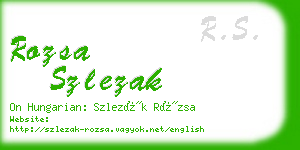 rozsa szlezak business card